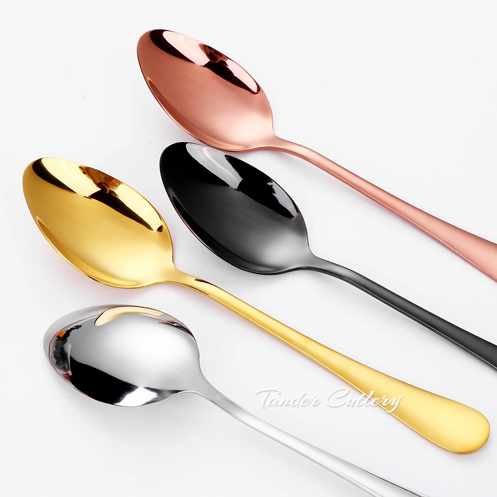 GRÄWE Set di 6 cucchiaini da caffè in acciaio inox, lucidati a mano, lavabili in lavastoviglie, colorati – Serie Königstein