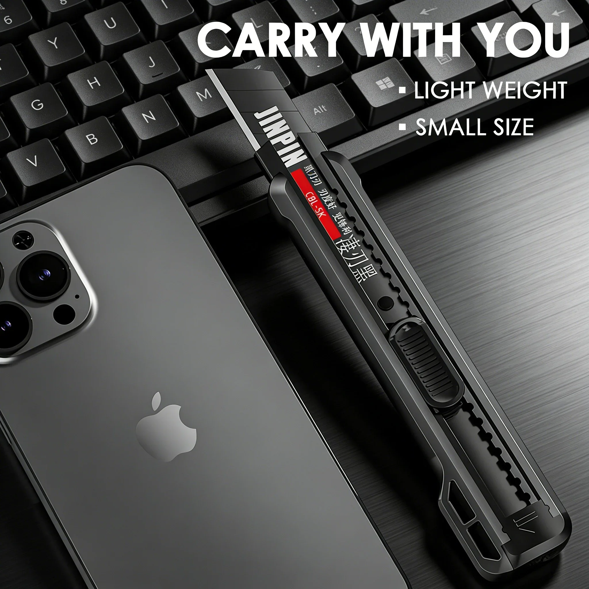 고품질 다용도 칼 검정날 회전잠금식 종이칼 18mm 사무용 학습용 산업용 특수 벽지칼