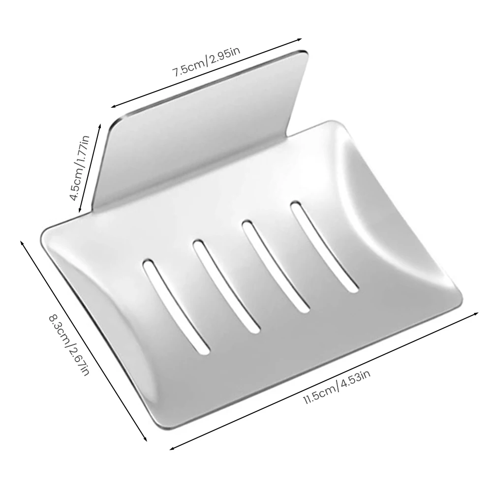 Stainless Steel Soap Dish Wall Mounted Bathroom Storage Holder