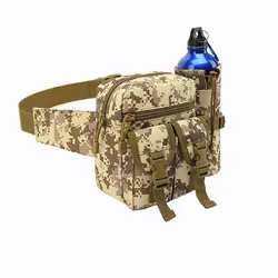 Outdoor Tactical Waist Bag with Water Bottle Holder and Phone Pouch (Desert)