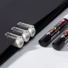 3pc UNI POSCA Marker Pen,White rotulador permanente Black Acrylic Graffiti PC 1M 3M 5M POP Pen For Glass Ceramic Leather Fabric 2