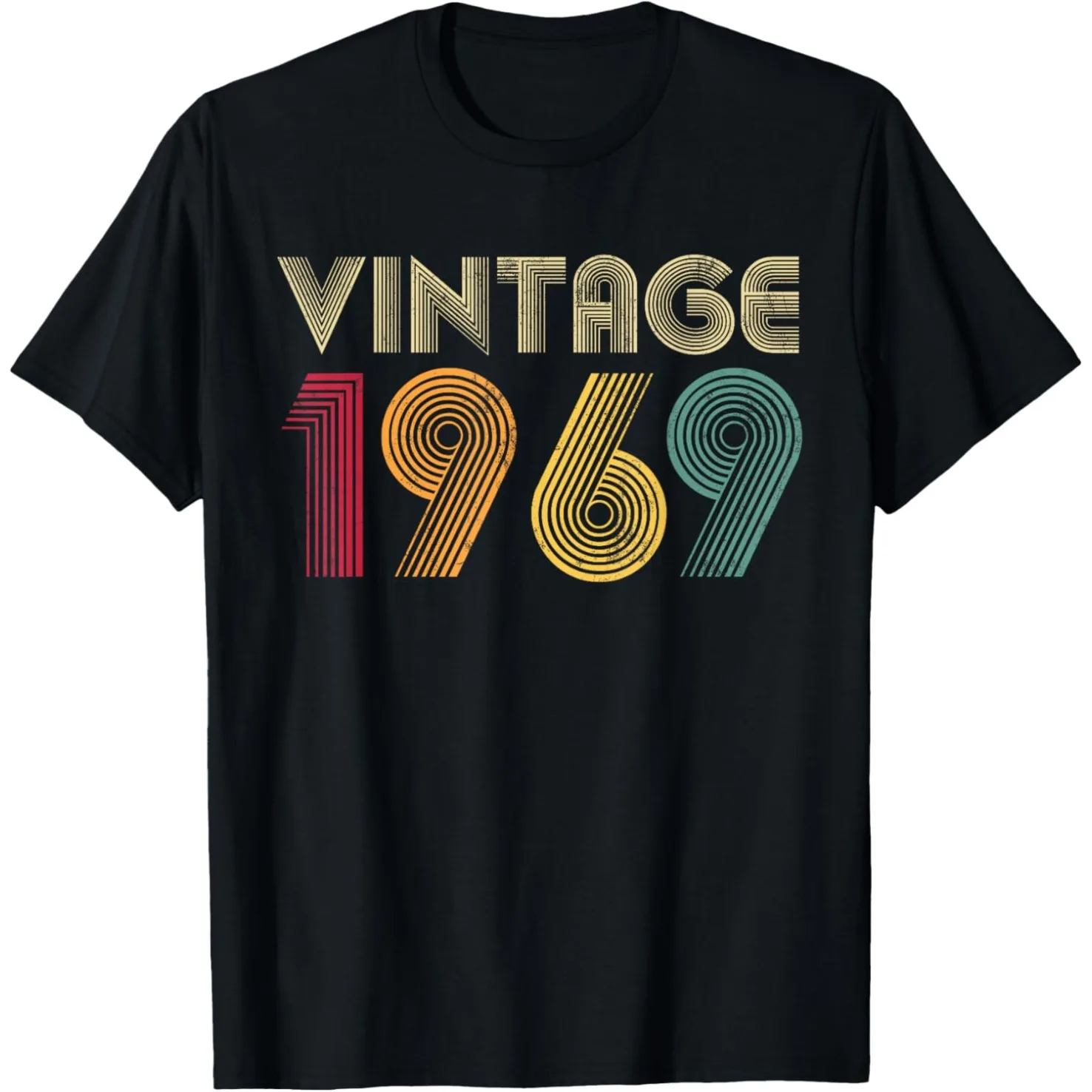 Vintage 1969 57. Geburtstag Geschenk Retro 57 Jahre alt T-Shirts Herren Humor Streetwear T-Shirt Kurzarm Unisex Loose Clothing