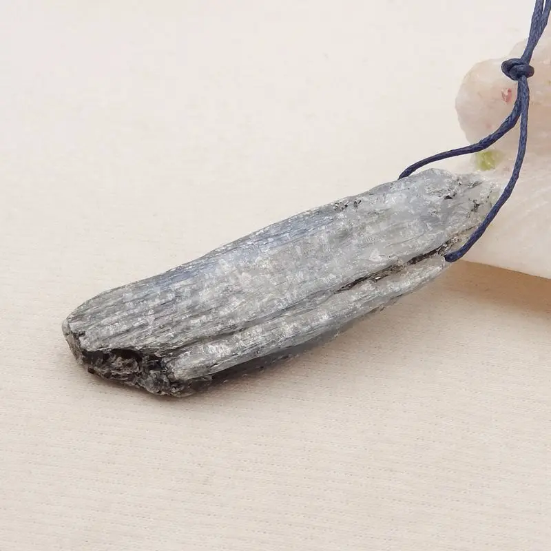 Natural Stone Blue Kyanite Pendant Bead 64x18x8mm 23g Fashion Jewelry Necklace Accessories