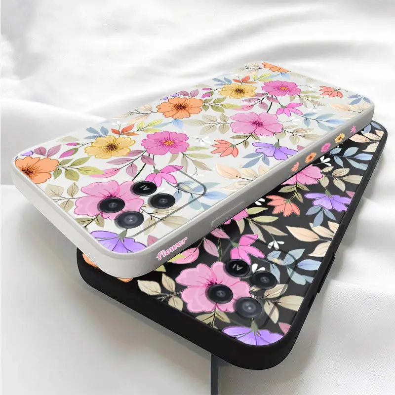 Colorful Flower Silicone Phone Case Cover