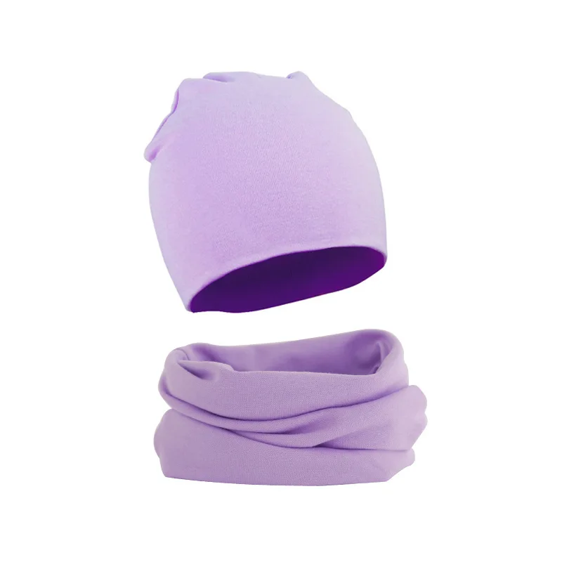 Baby hat Autumn winter 2Pcs hat scarf set Kids beanies
