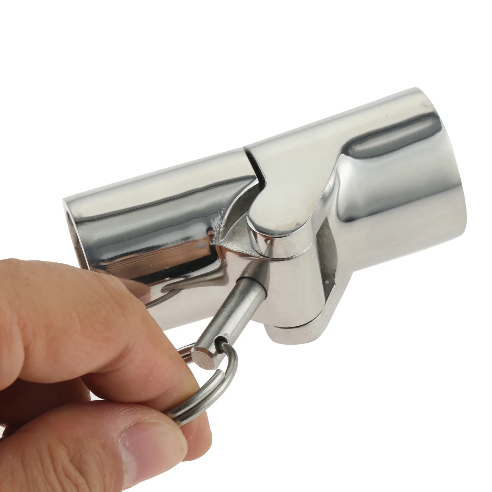 Raccordo Girevole Pieghevole In Acciaio Inox 316 Per Barche - 25mm | Per Tende, Bimini, Alberi - Foto 3