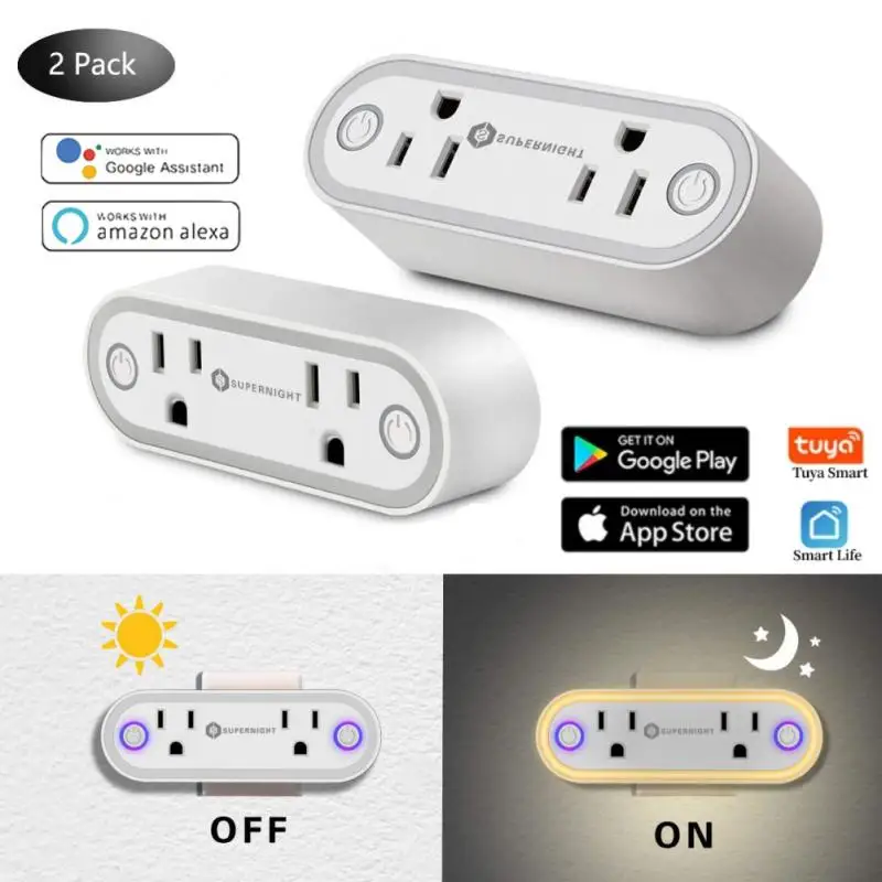 Smart Double Outlet Wifi Alexa Smart Double Wifi Socket Double Plug