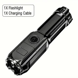 Compact UV Flashlight with Adjustable Beam & 3 Light Modes for Camping & Fluorescent Detection (F15-T(UV 395NM))