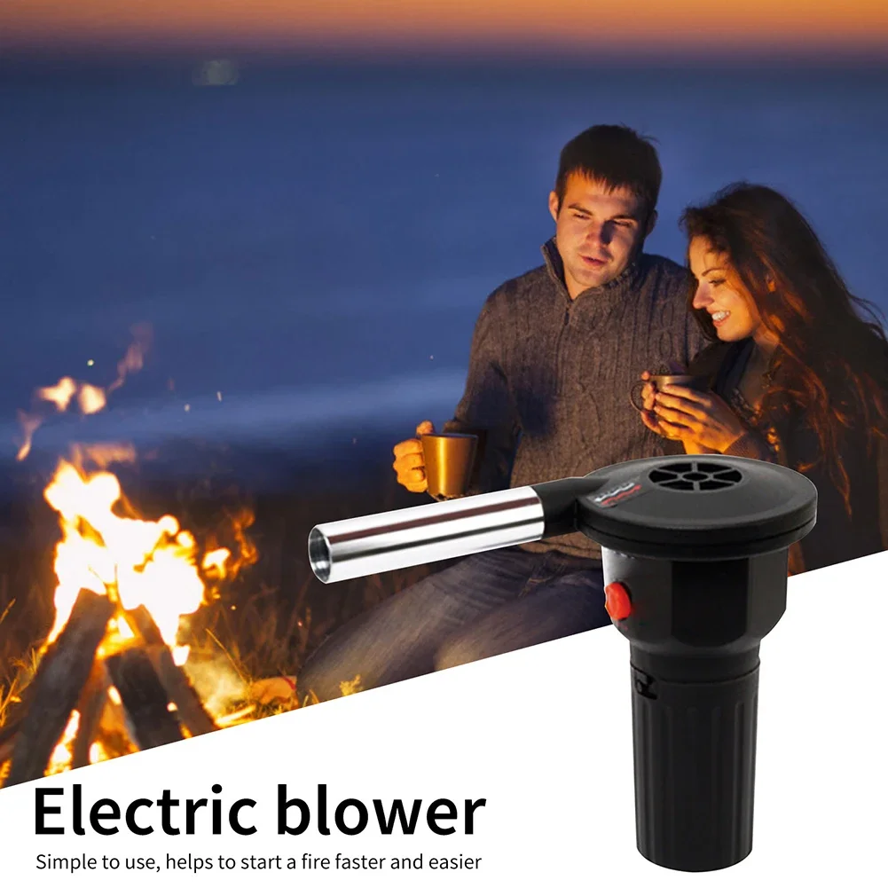 BBQ Grill Fan Portable Battery Powered Electric Fire Blower for Outdoor Camping Picnic Grill Barbecue Blower cooking tool