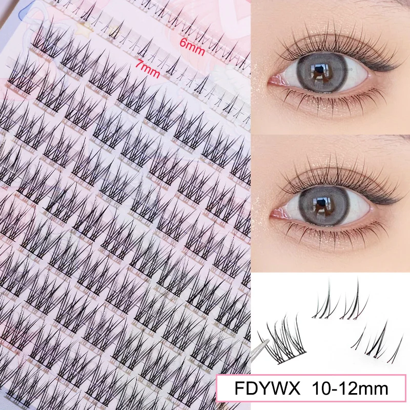 Sunflower Lashes - Brown Manga-Inspired Natural Soft Eyelashes, Large Capacity