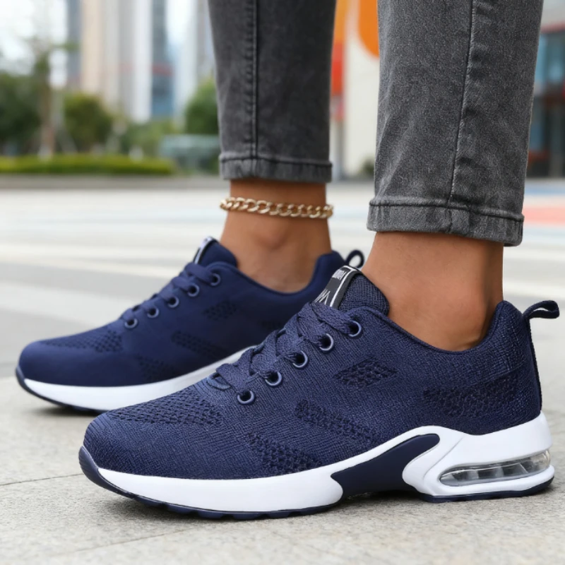 Shoes for Women Platform Casual Sneakers Shoes Mesh Breathable Running Shoes Lace Up Quick Drying Thick Soled Zapatos De Mujer