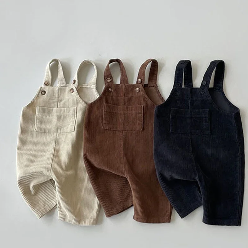 New Baby Girls Boys Overalls Corduroy Autumn Infant Baby Solid Color Corduroy Jumpsuit Outfits Toddler Trousers baby trousers,corduroy romper
