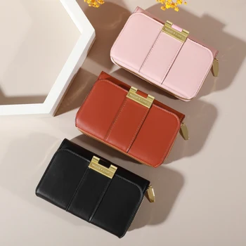 2024 New Women's Wallet Women's Short Korean Edition Long Multi Card Fashionable Versatile Change Bag Handheld Wallet Card Bag 1