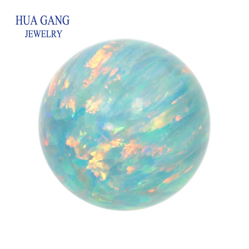 Opale Sintetico Op03 Colore Verde Sintetico Mezzo Foro Pieno Diamante Rotondo Opale Perline Opale Sintetico All'Ingrosso