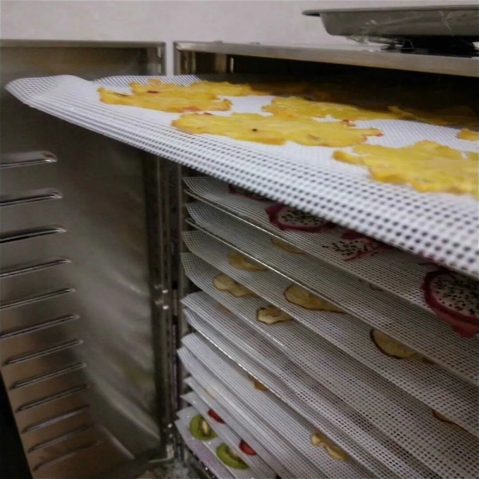 Square Silicone Dehydrator Sheets Nonstick Fruit Dehydrator Mats Reusable Steamer Mesh Thickened Baking Mats For Fruit Buns