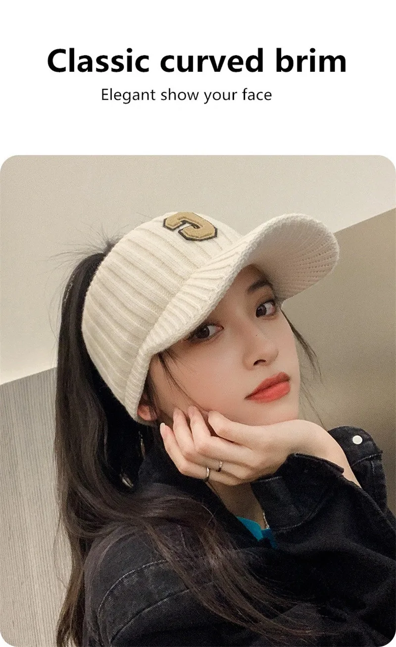 Căciulă de schi casual pentru femei, cu litere C solide, sport, unisex, iarnă caldă, vizor, pălării de agrement, șapcă gorros_voghion.com