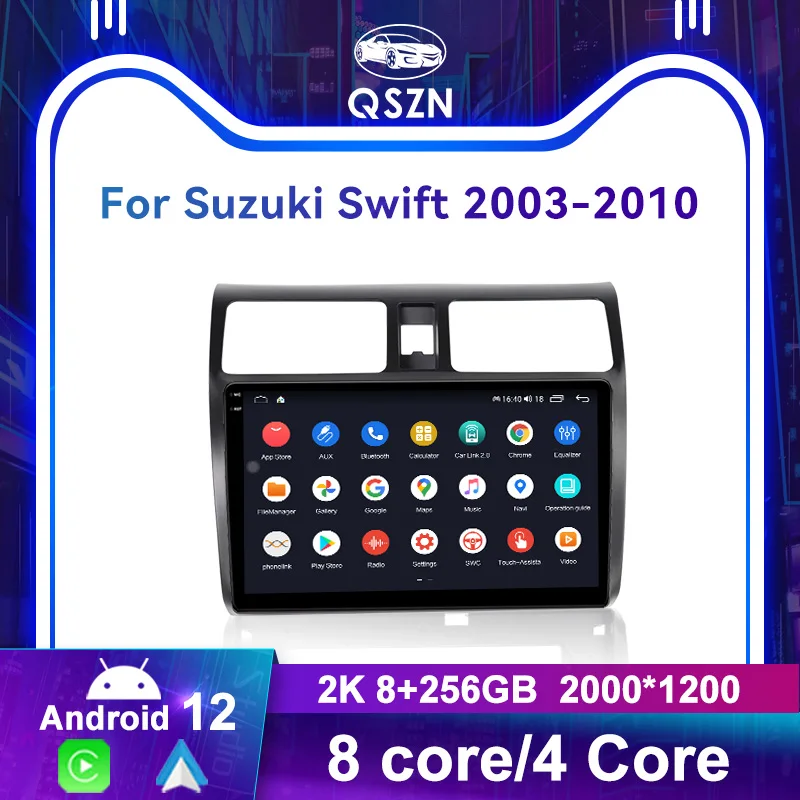

QSZN Android 12 GPS 2 Din Wireless Caplay Android Auto Radio For Suzuki Swift 2003-2010 4G 2K Car Multimedia GPS 2din autoradio