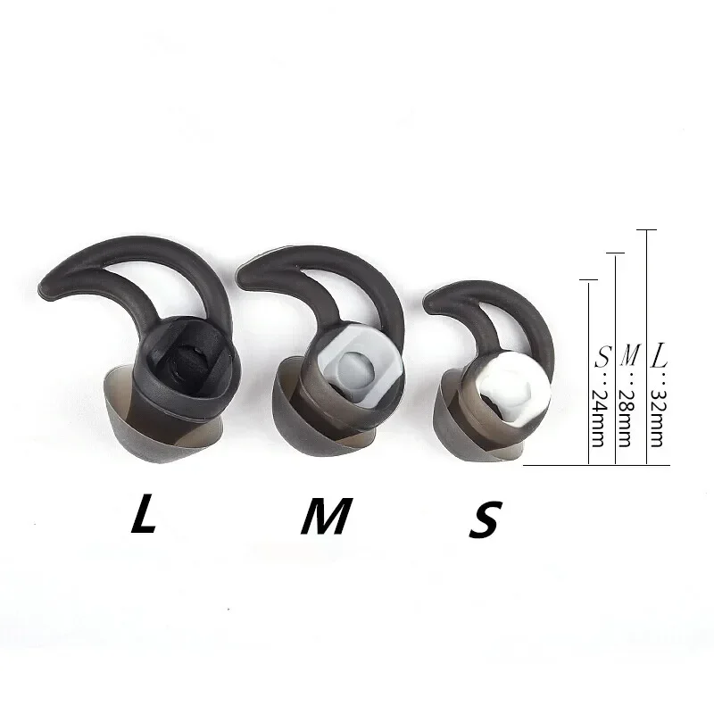 3 Pairs Earbuds Tips For BOSE Soundsport Wileless QC20 QC30 Replacement Noise Isolation Silicone In Ear Earphones S/M/L