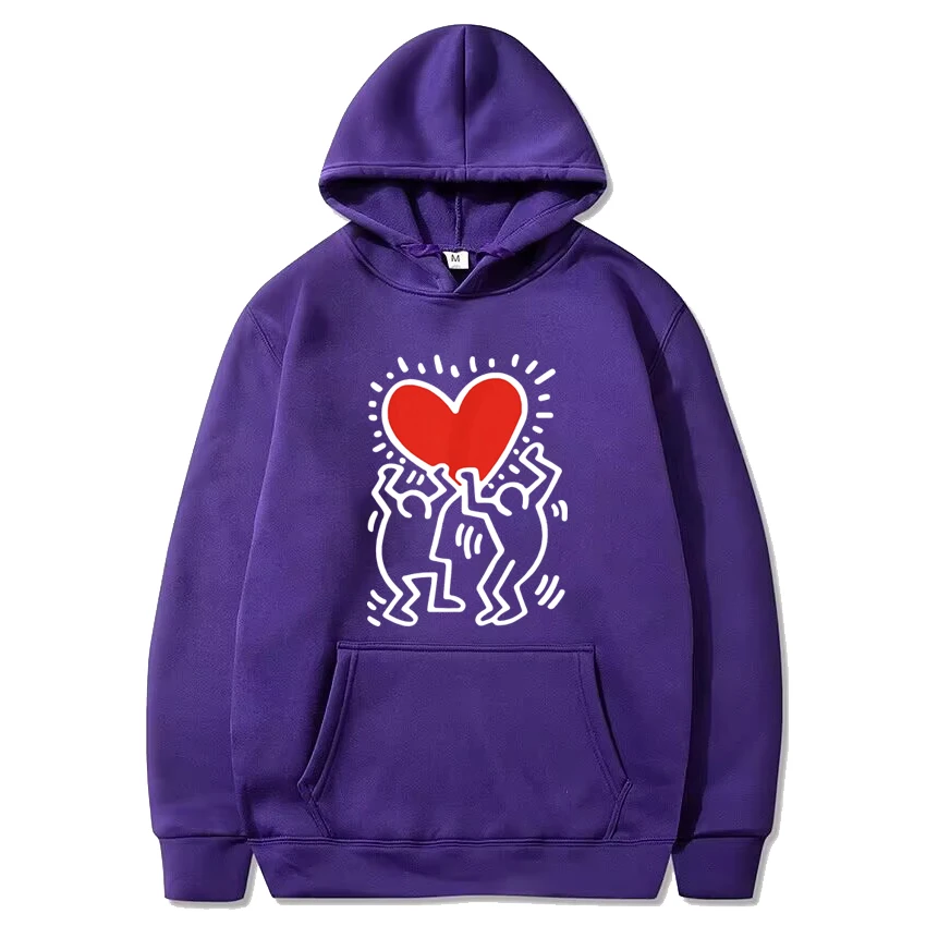 2024 Hot sale Doodle Art Aesthetics vintage Loose Hoodie Men Women Hooded sweatshirts Fleece Unisex Long sleeve fashion hoodies