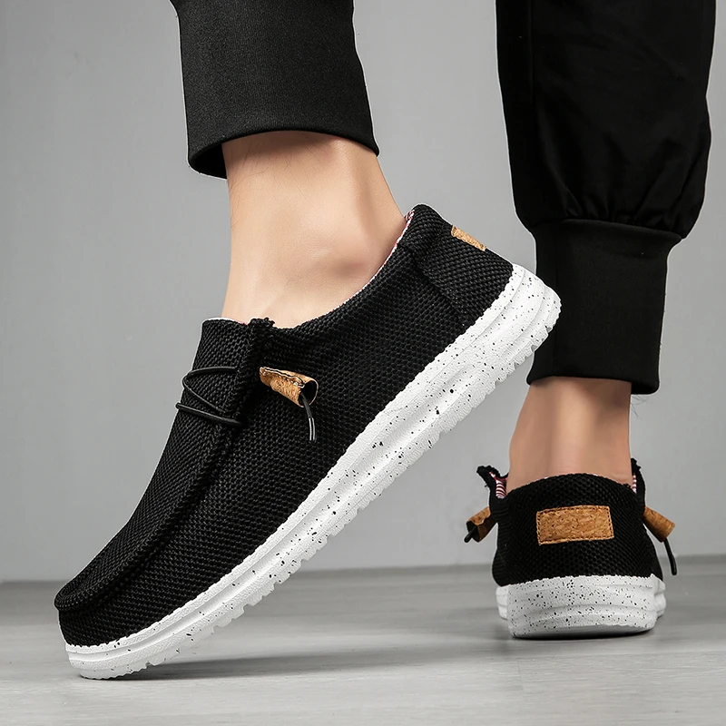 Men Casual Shoes Slip on Canvas Loafers Comfortable Walking Flats for Man  Non Slip Soft Moccasins Sneakers Summer loafers 4