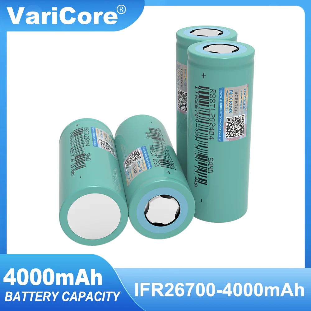 3.2v 26700 4000mAh LiFePO4 Rechargeable battery 3c discharge diy 12v ...