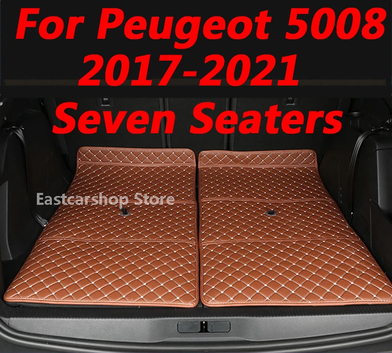 For Peugeot 5008 Seven Seaters Car Rear Trunk Mat Cargo Boot Liner Rear