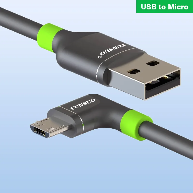 Android Micro Usb 2.0 Gomito Attrezzatura Digitale Ad Angolo Retto Generale Esteso Extra-Lungo 5M, 8M 10M Cavo Dati Cavo Di Ricarica