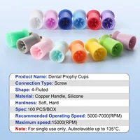 JOYDENTAL 100 pièces/boîte Brosse de polissage dentaire en silicone, outil de dentiste, coupe de polissage à vis pour prophy, produits de blanchiment des dents 4