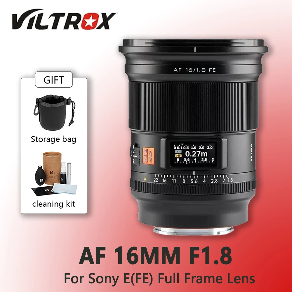 VILTROX 16mm F1.8 Sony E Lens Full Frame Large Aperture Ultra Wide Angle  Auto Focus