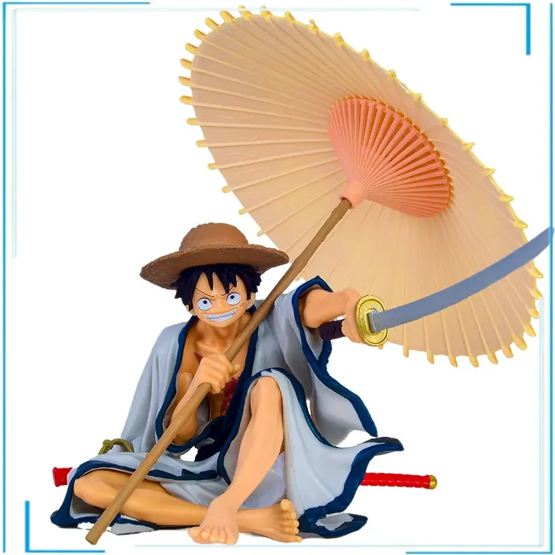 

One Piece Anime Figures Monkey D Luffy Top Decisive Luffy Umbrella Knife Model Japanese Anime Ornaments Jingpin Limited Edition