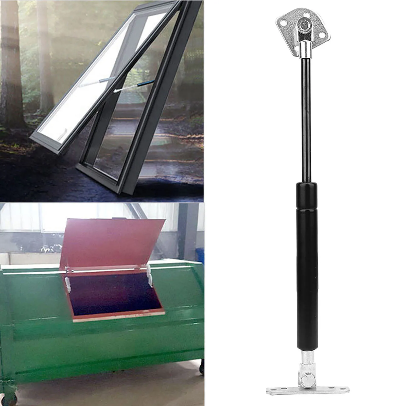 Window Wind Support Heavy Duty Gas Spring Hydraulic Rod Gas Spring Central Distance 290mm Stroke 100mm 100/300/500N