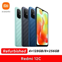 Refurbished Xiaomi Redmi 12C Smartphone 4+128GB, Cámara de 50MP, MTK Helio G85, Pantalla de 6,71