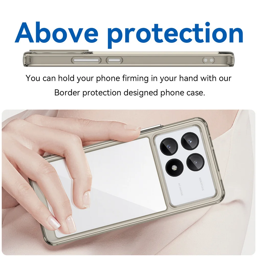 Étui Transparent pour X6 M6 F5 X5 GT X4 M5 F4 POCO C65 C40 C55 M4 Pro F3, housse de téléphone souple et fine en TPU_voghion.com