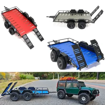 Rimorchio portacarichi in metallo 1:18 per auto telecomandate, adatto per parti di aggiornamento per auto telecomandate TRX4M SCX24 FCX24 1/18