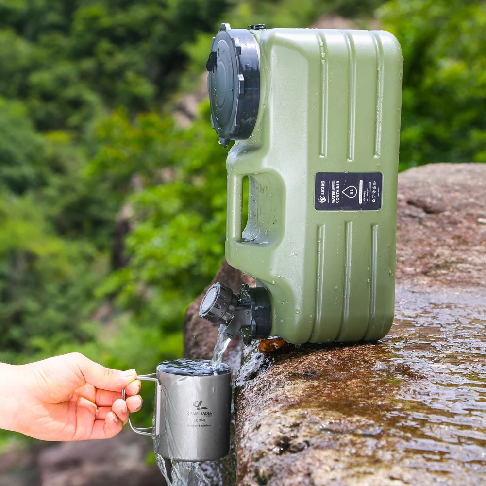 Water Storage Bag 5/11L Outdoor Water Bin Large Capacity Portable Camp Water Bag with Detachable Faucet No Leakage for Camping Fishing Picnic