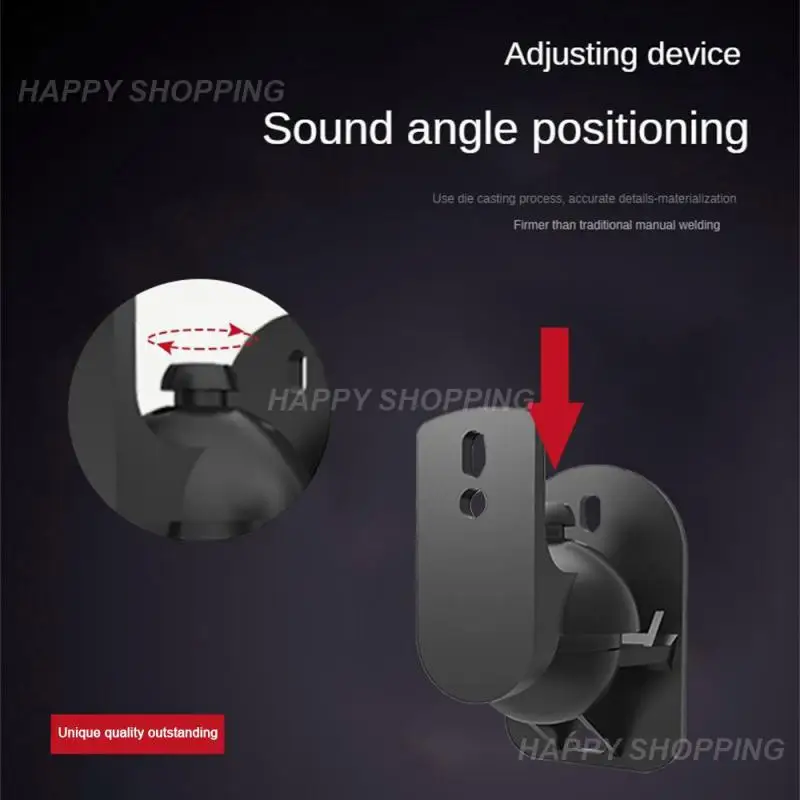 

Настенный кронштейн для динамика, подставка, объемный держатель, черное отверстие для ключей, набор с наклоном, регулируемый, без отверстий, без углов, игровая полка, сверло