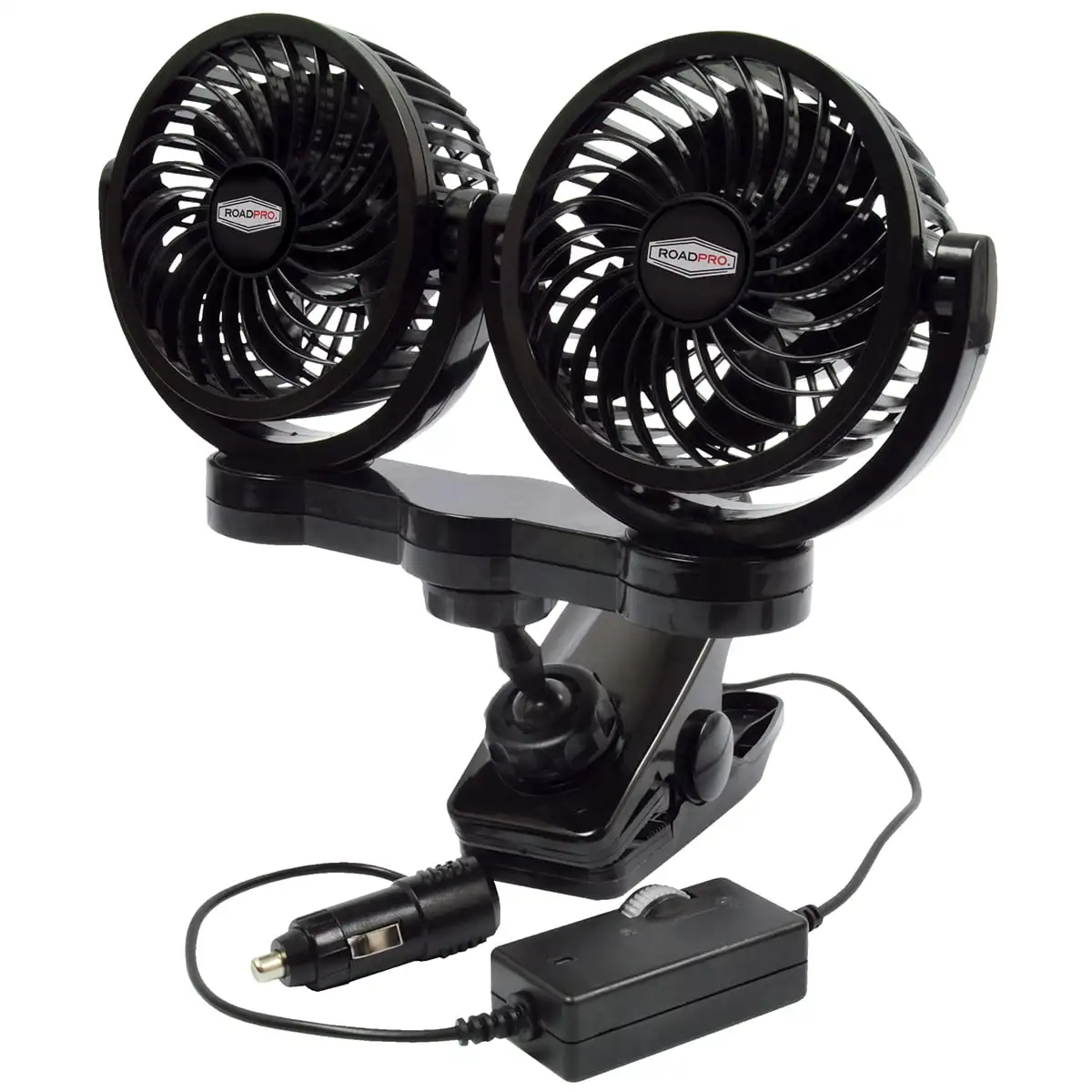 

RoadPro 12-Volt Dual Fan with Mounting Clip
