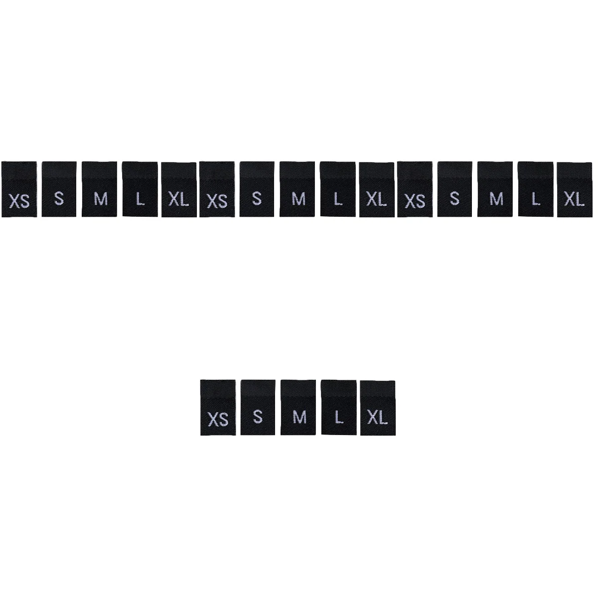 

2000 PCS Black Shirt Clothes Size Labels Cut Sew In Mix Tags Clothing Garments Child