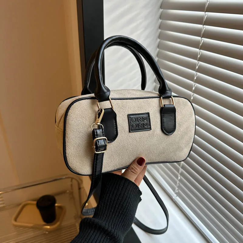 Retro Fashion Simple Matte Texture Handbag Winter New Foreign Style Versatile Shoulder Bag Luxury Brand Women's Crossbody Bag