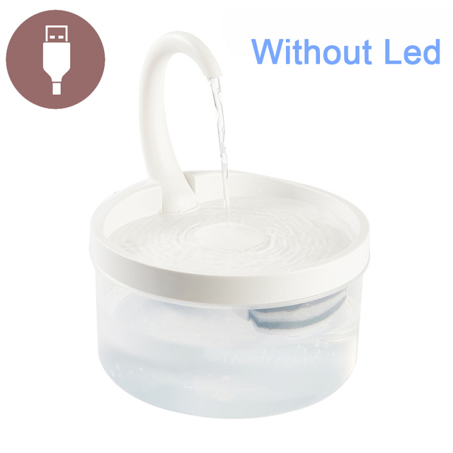 Cat Water Fountain LED Blue Light USB Powered Automatic Water Dispenser Cat Feeder Drink Filter For Cats Drinking Fountain
