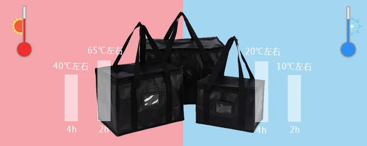 70L isolierte Thermo-Kühltasche, Isolierung, um Kälte zu halten, große Kapazität, tragbare Lunchtasche, Reißverschluss, Picknick, Camping, Zinnfolie, Lebensmitteltaschen – Detail 3
