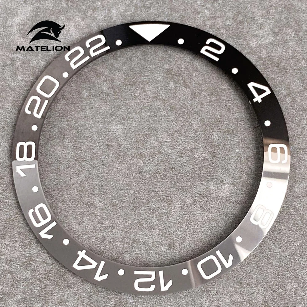 Ceramic Alloy Watch Bezel Insert Ring - 38mm Slope Fit for 40mm Watch Case, Men's Diving Watch Accessory