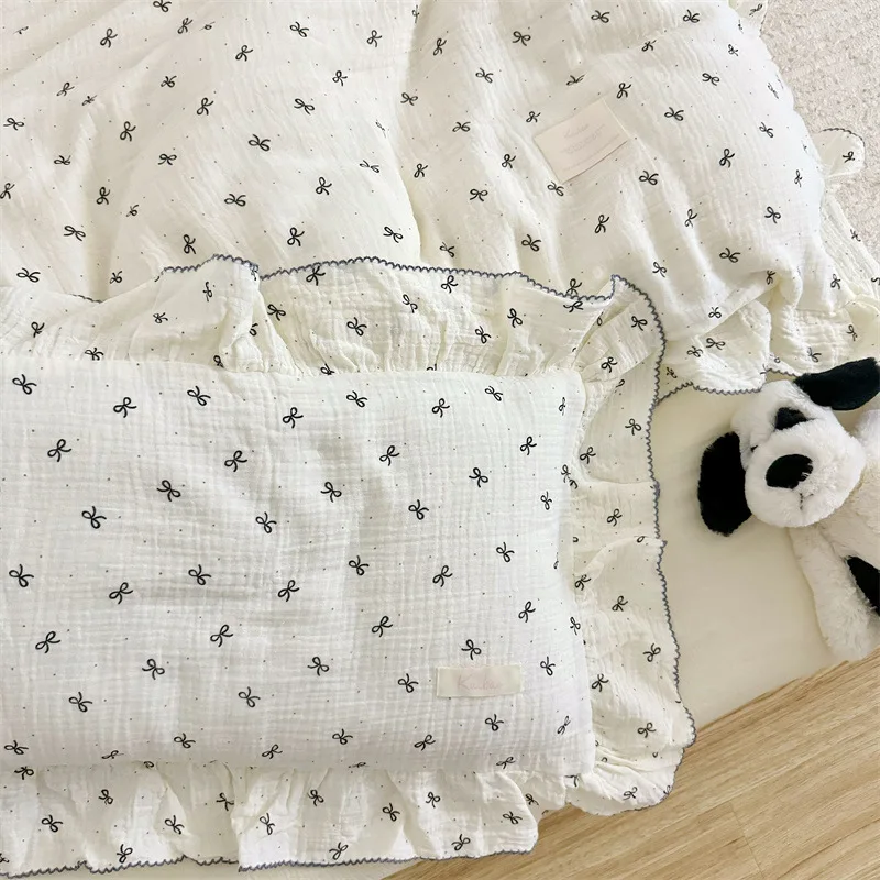 Duvet cover Children's Cotton Bedding Set Cotton Muslin Duvet Cover Set Twin Size with Pillow Covers