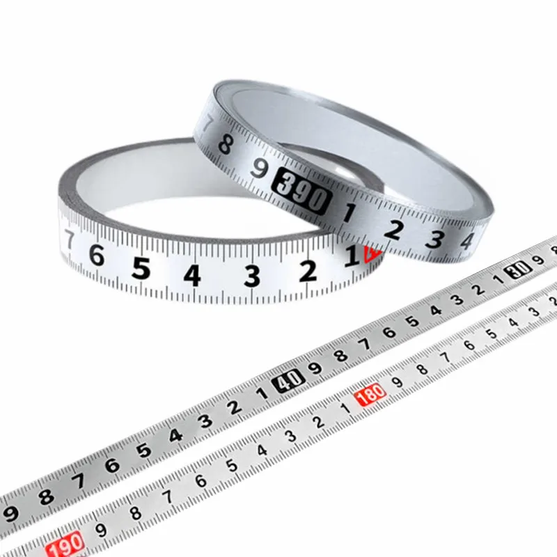 Self-Adhesive Measuring Tape Stainless Steel Workbench Ruler Adhesive Backed Tape Measure Metric Scale Rust-Proof Ruler tape measure
