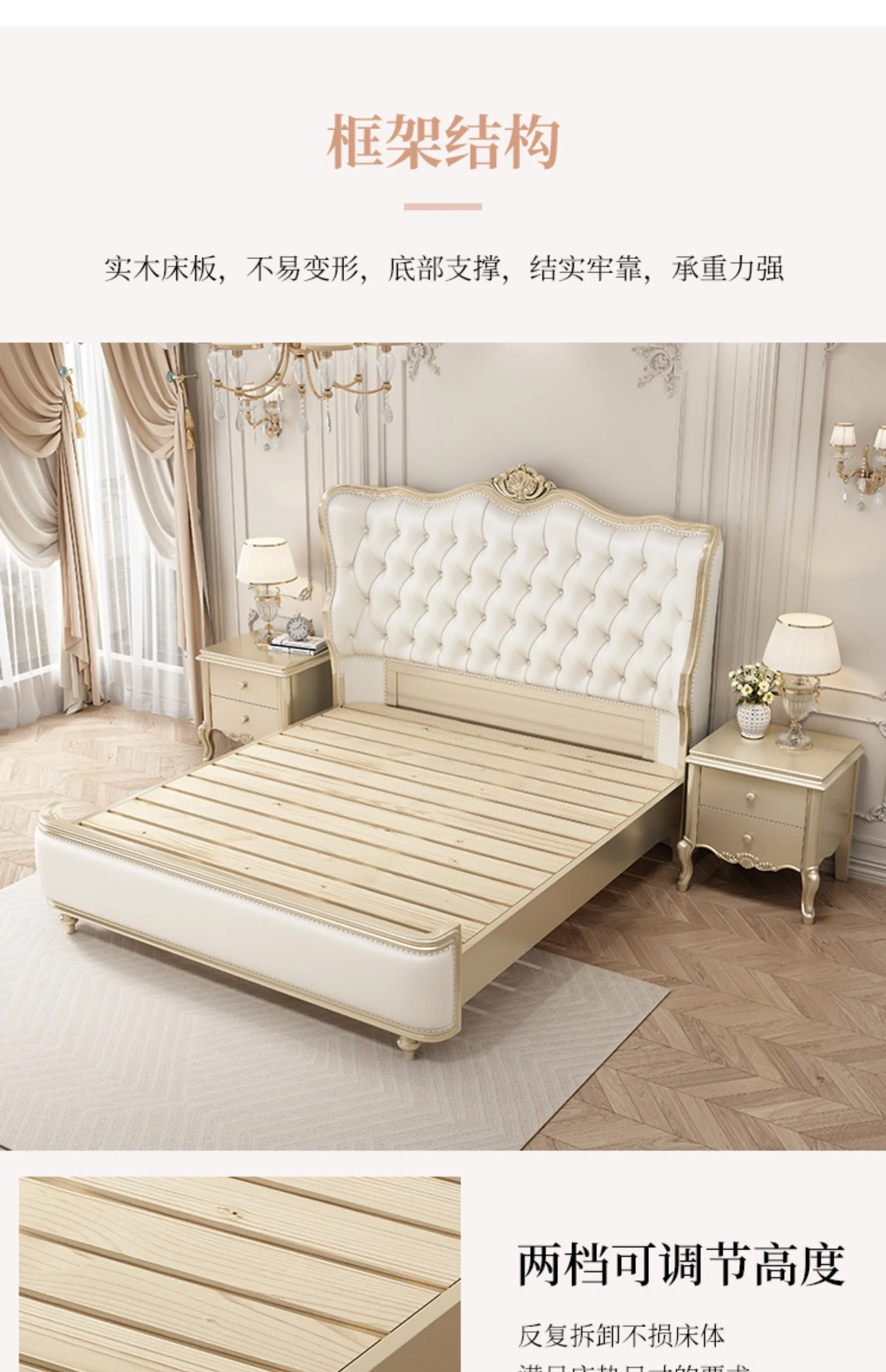 Luxury Loft Twin Bed Frame Wooden Design Adult House Platform Full Bed Bases Twin King Size Mobili Per La Casa Home Furniture