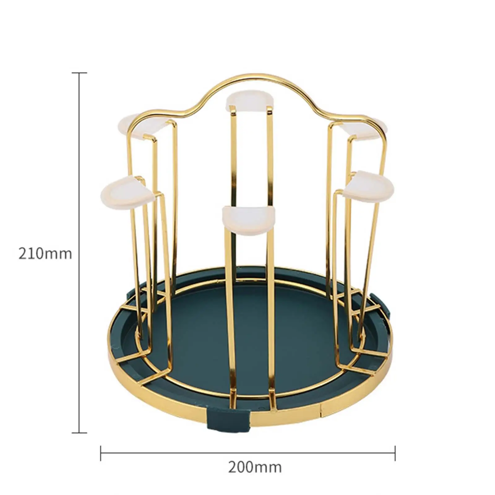 Cup Drying Rack Stand with Drainboard Tray Portable Drinking Glass Drainer Stand, Mug Draining Organizer for Home Bar Kitchen 5
