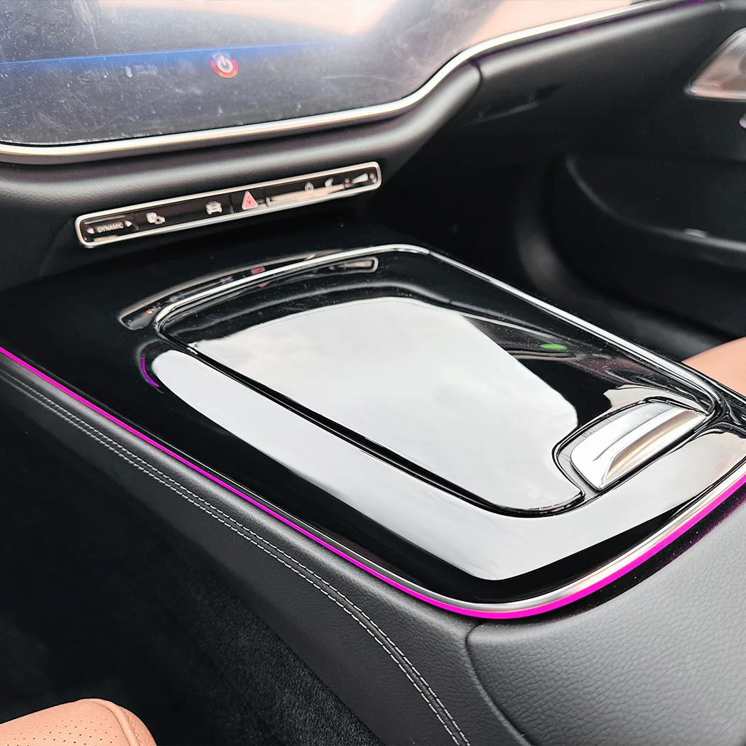 메르세데스 벤츠 E 클래스 W214 2024 + E260 E300 센터 콘솔 인테리어 패치 자동차 스티커 수정 탄소 섬유 스타일