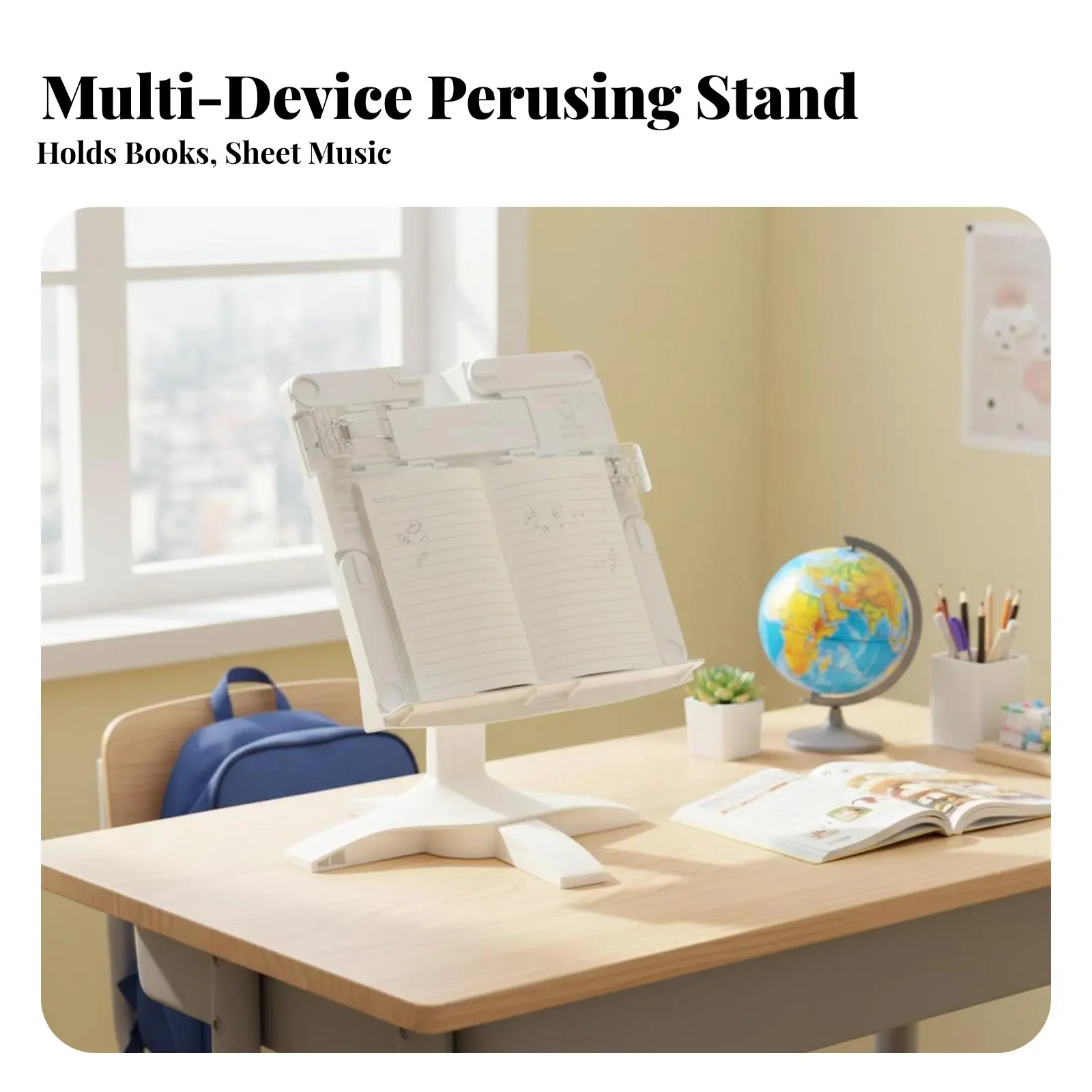 조정 가능한 데스크탑 책꽂이, 다각도 조절, 문학적 도움, 독자들을 위한 다기능 핸드스프리미티브, 책상용