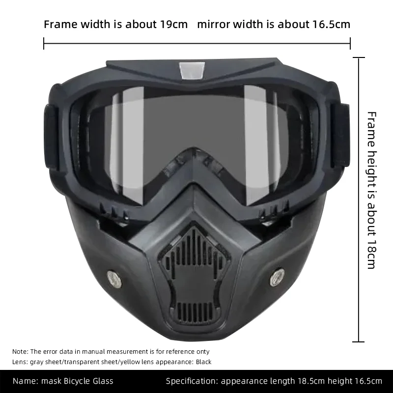 Brille voll gesicht hd transparent nebel feste sand dichte elektrische schweiß schutzbrille vielseitige atemschutz wind dichte maske – Detail 10