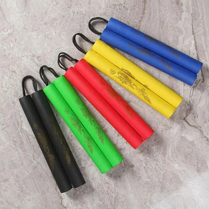 Foam Nunchakus Martial Arts Foam Nunchakus Kids Rope Chains Plastic Nunchakus Children Kung Fu Wushu Nunchucks Trainer For Beginners